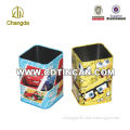 Hot seller square tin packaging pen holder for office